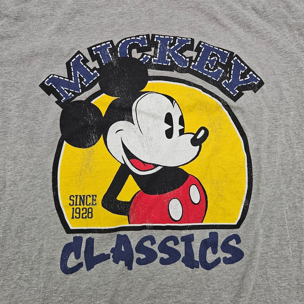 Disney Mickey Mouse Classics Graphic T Shirt‎ Grey Mens Size XL - Picture 2 of 6